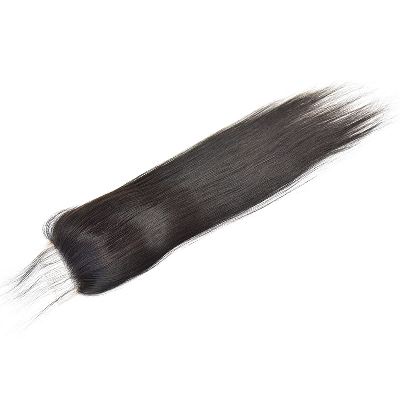 4*4 Hair Closure Vendors Brazilian Bulk Style Natural Black Color Silky Straight Wave Virgin Origin Human Hair