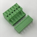 pluggable terminal block with push in botton contact