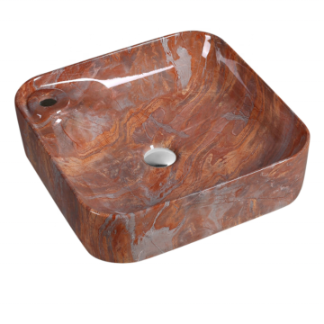 Luxury Double Sink Marble Topmount Bathroom Sink Bowls Washbasins from China