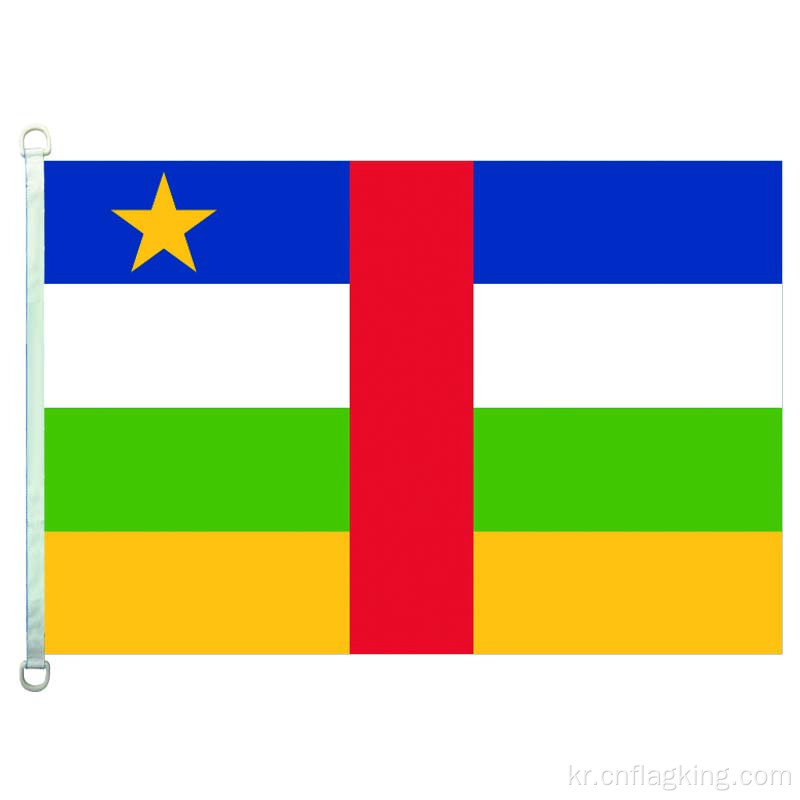 90*150cm 중앙아프리카공화국 국기 100% 폴리스터