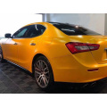 Satin Metallic Yellow Car Vinyl Wrap