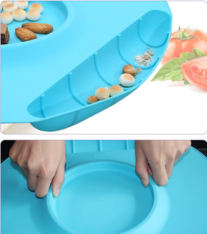 Silicone Suction Bowl Kids Placemat For Baby