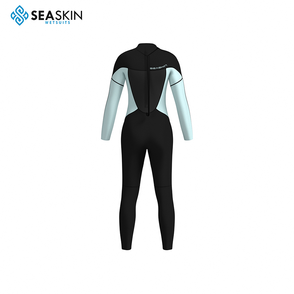 Logo Custom Seaskin Wetsuit Neoprene Tahan Lama untuk Wanita