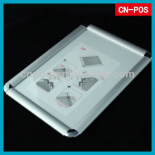 supermarket aluminum display snap frames for hanging