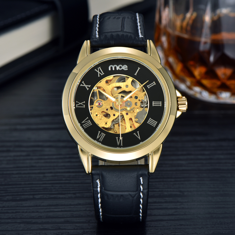 casual designers men's mechanical watch