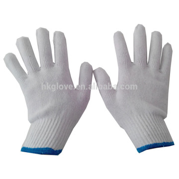 10gauge Bleached White Cotton Knitted Gloves HKA1141