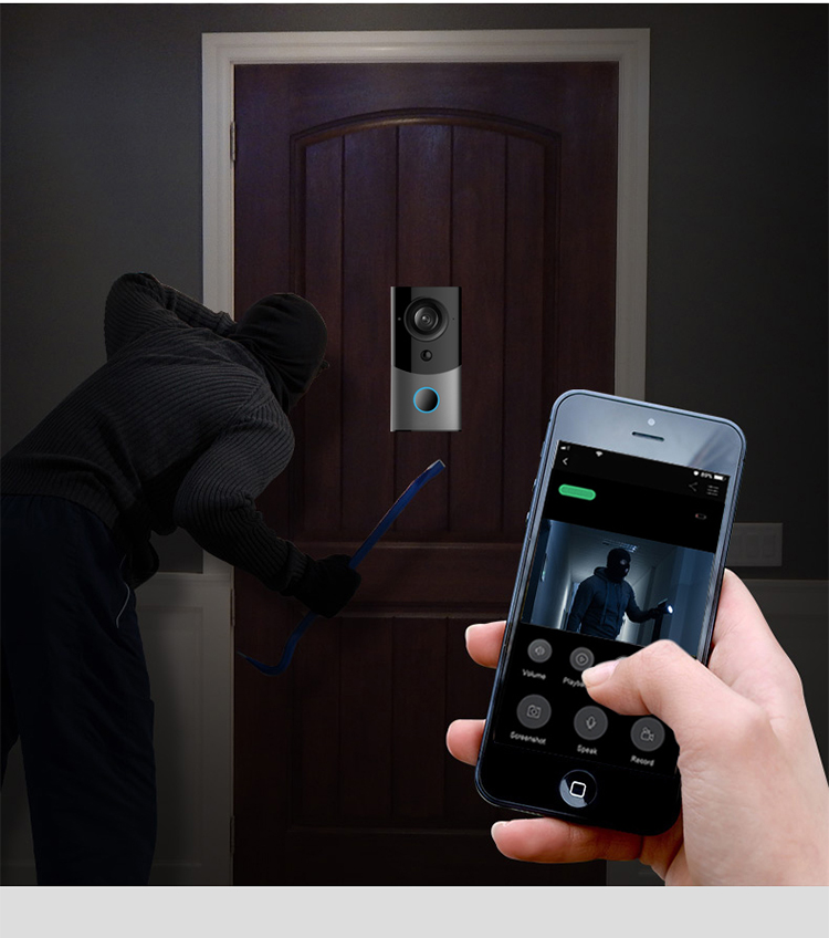 2020 Home video Smart WiFi doorbell wireless doorbell with camera intercom Wireless Ring Doorbell