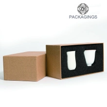 กล่องกระดาษแข็งแบบกำหนดเองสำหรับถ้วยที่มีการพิมพ์โลโก้