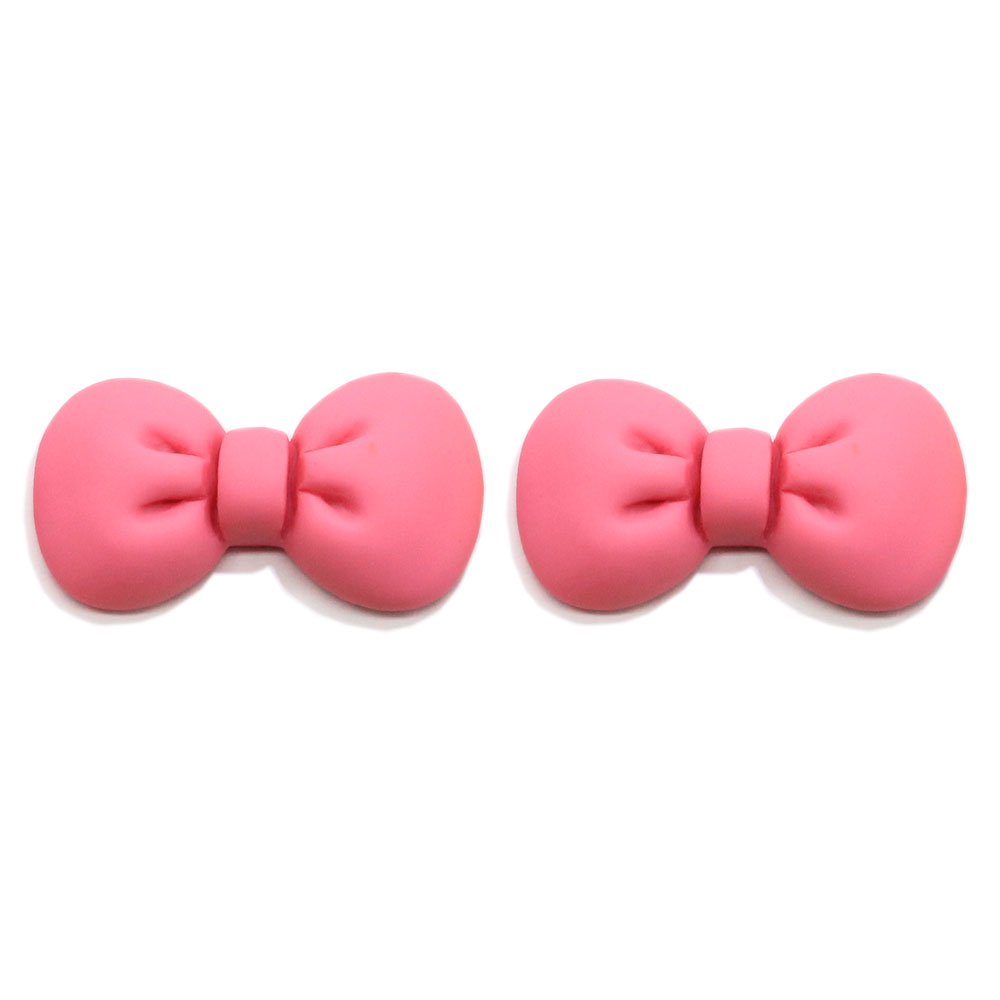 Kawaii الكرتون Kawaii الراتنج Bowknot الحرفية كبوشن الاصطناعي عودة مسطحة الراتنج القوس التعادل سحر الحرف DIY التبعي