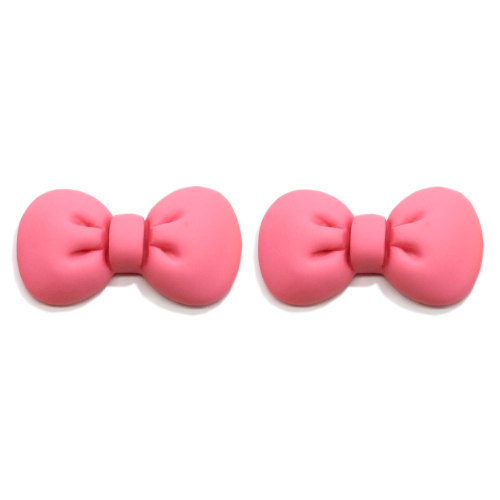 Kawaii dibujos animados Kawaii resina Bowknot artesanía cabujones Artificial espalda plana resina pajarita encantos manualidades accesorio DIY