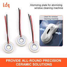 Atomizing plate for atomizing window cleaning machine