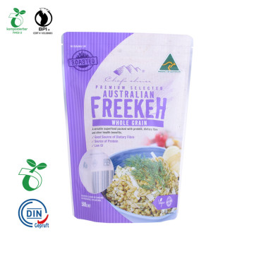 Eco Compostable Ecological degradable Stand Up Packaging Pouch For Food