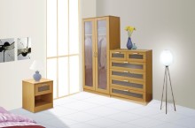 Oak bedroom furniture sets glazing cabinet door wardrobe cabinets