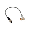 M12 Male Straight to Female Right Angle Cable