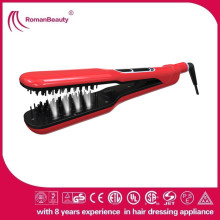 LCD disply PTC heater cool steam professional hair styling iron comb