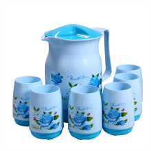 2.2L 1+6 Applique Plastic Jug with Cups