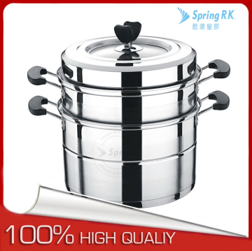 2-layer stainless steel steamer and cooking pots