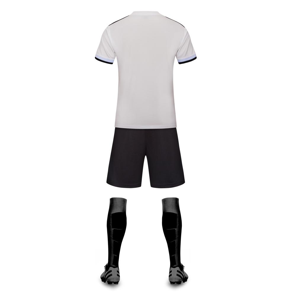 Maglia da calcio in poliestere colore grigio chiaro con spacco