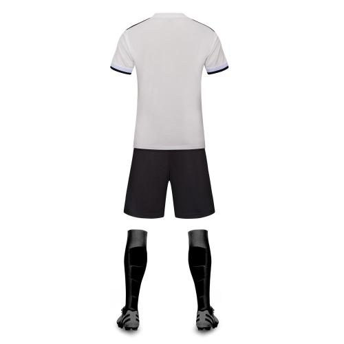 Football Wear Polyester light grey color soccer jersey with split Supplier