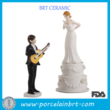 Loving song ceramic cake toppers wedding decoration