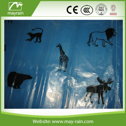 fashionable disposable printed pe poncho