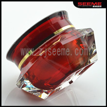 diamond shape acrylic cream jar ,double wall diamond shaped cosmetic creams transparent acrylic jar for sale