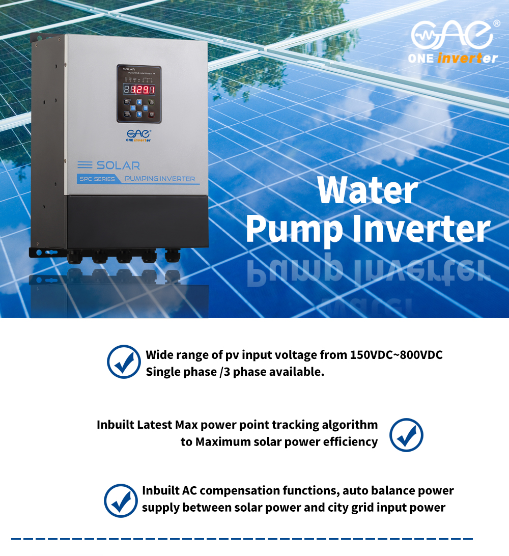 3 Phase 4kw Solar Pump Inverter For 5hp Heating And Submersible Pumps ...