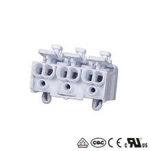 3 poles multipolar fast connector with release button