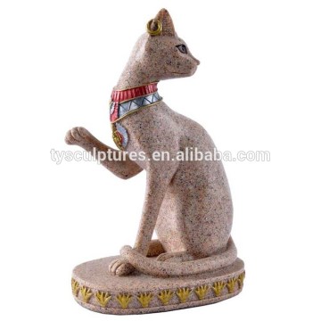 Lovely stone abstract granite animal egyptian mau cat sculpture