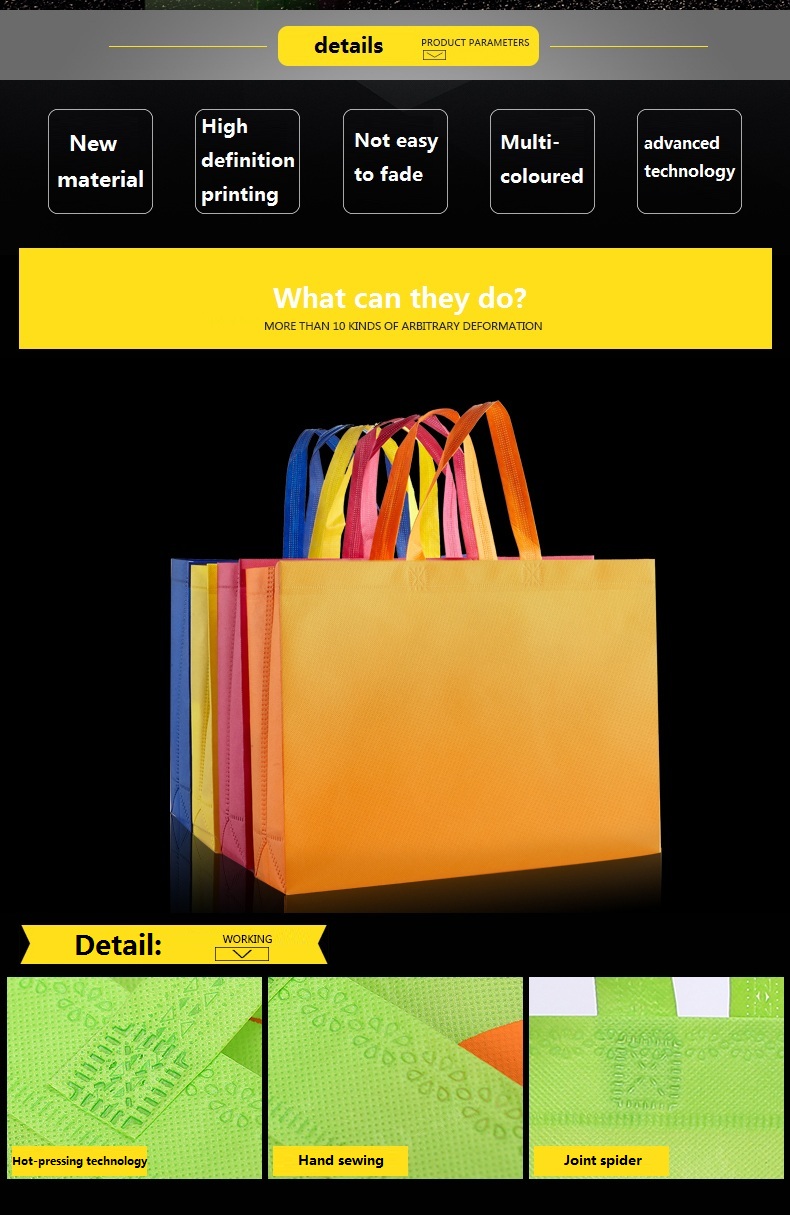 Eco Friendly 4 Sets reusable grocery bags customize folding Shopping Trolley Supermarket Cart Bags