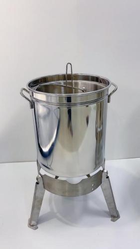 Pot kalkun stainless steel dengan filter