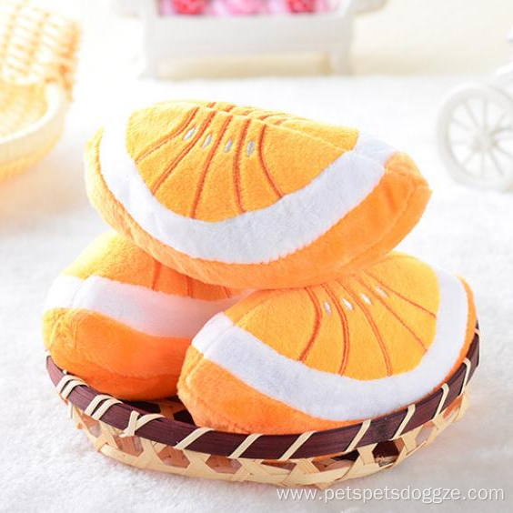 Direct Sales Fruits Shaped Plush Squeaky Chew Toys