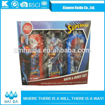 High quality supermen bath set gift