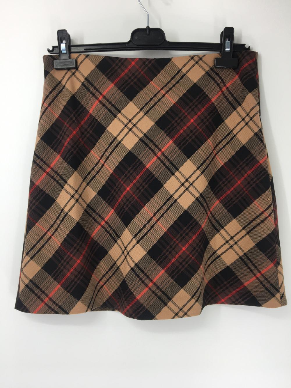 Minijupe écossaise jaune tartan