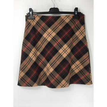 Gelber Tartan karierter Minirock