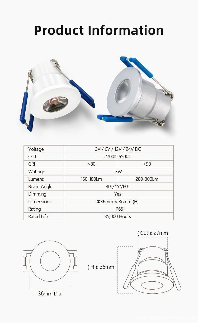 Compact illuminated cabinet downlight