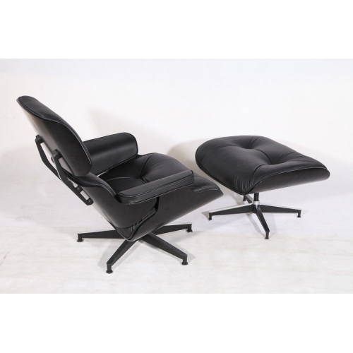 Black itẹnu Eames rọgbọkú Alaga ati Ottoman