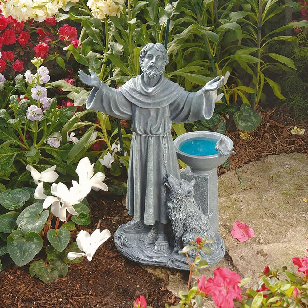 St. Francis &#39;zegeningen religieuze tuin beeldhouwkunst