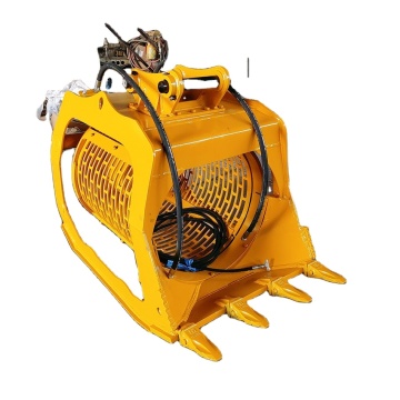 Customizable OEM Rock Screen Excavator Rotating Grid Sizes Soil Screening Bucket