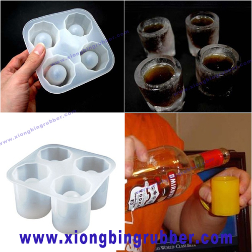 Silicone cup shape ice mold