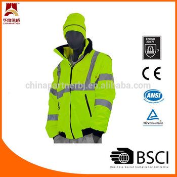 ANSI107 class3 green safety reflective jacket