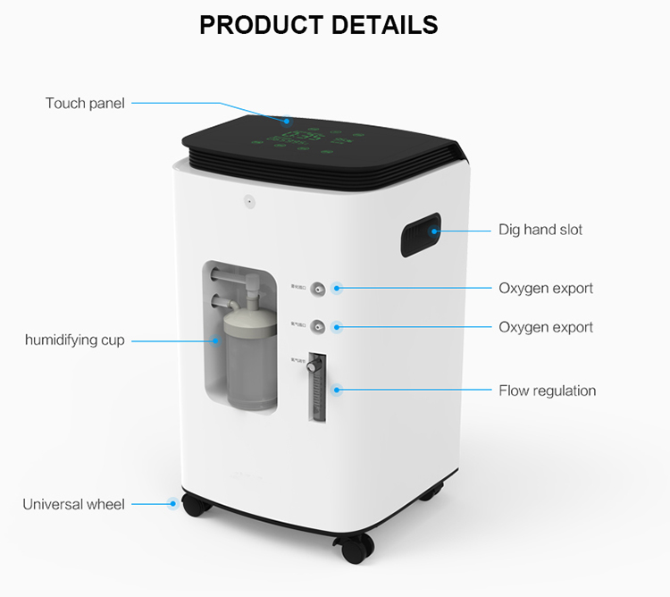 2021 Hot Sale Mini Support Oem Oxy Easy 1 Litre 10L Portable Oxygen Concentrator Equipment