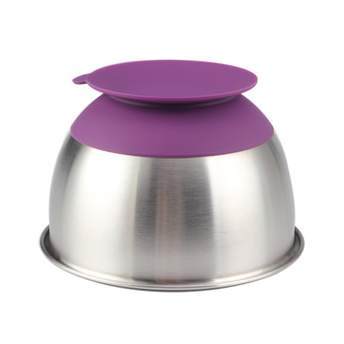 Ciotola di miscelazione con base in silicone viola 5QT