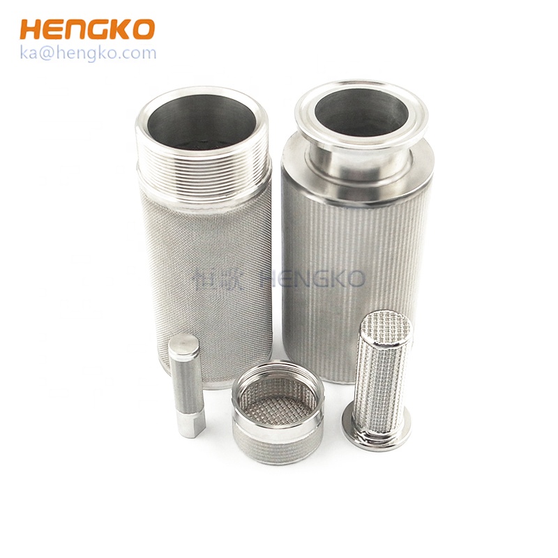 Big batches powder sintering multilayer 304 316 316L stainless steel wire mesh water filter cartridge for chemical equipment