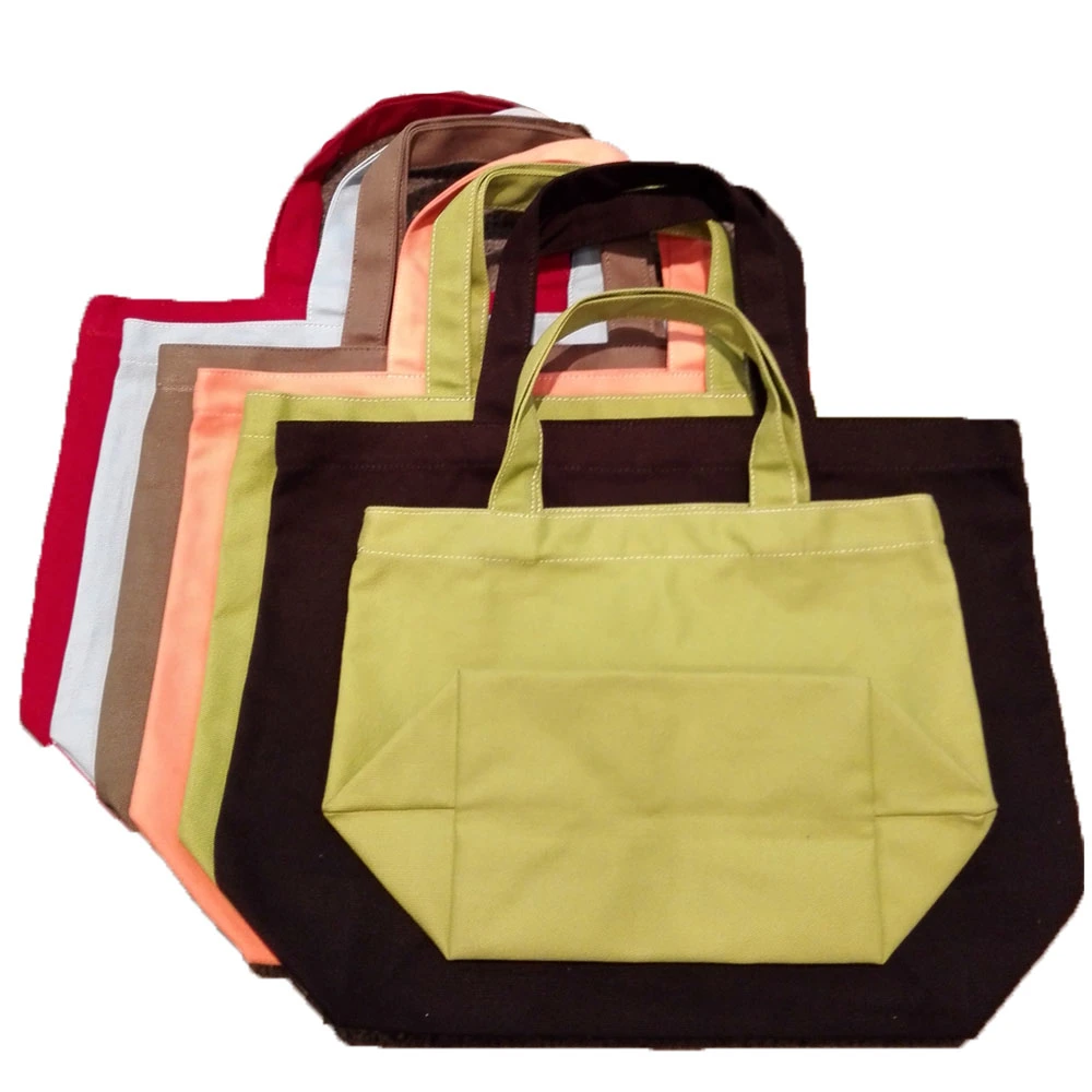 Qingdao Factory Gots Oekotex 100 Hot Selling Blue/Red/Green/Yellow/Dark/Black/Natural White Polyester Cotton/100% Cotton Canvas Bag with Silk Printing