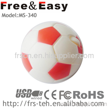 Funny Football Shape Ball Mouse Wired 