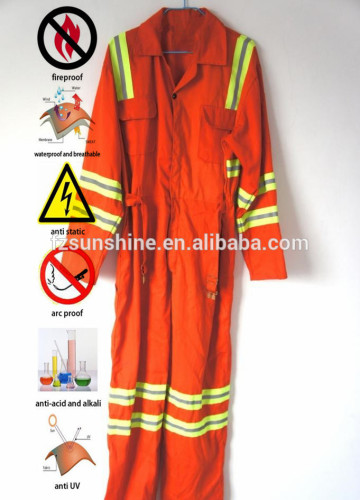 100 Cotton European Orange Work Coveralls