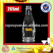 super flint / high flint glass bottle 265ml for hand soap / vodka / wine etc.