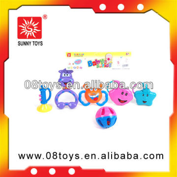 Plastic toy baby ring rattles