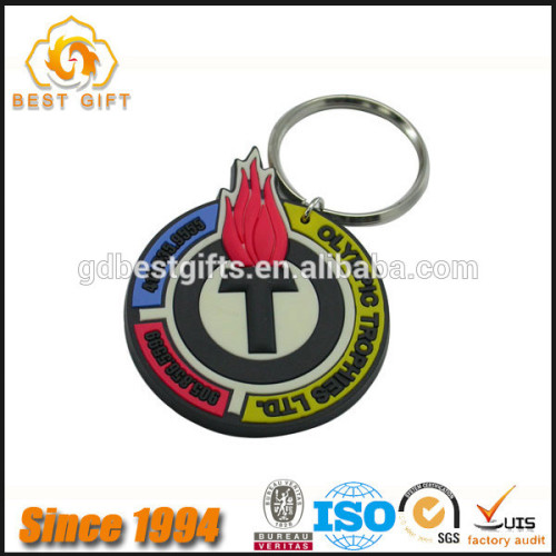 Sports meeting souvenir custom pvc keychain for football fans